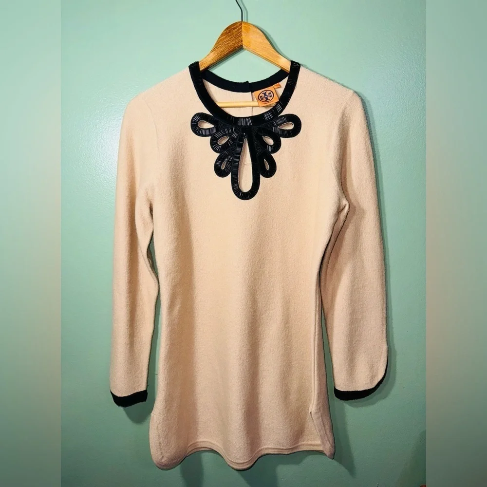 Tory Burch Cream and Black Blouse